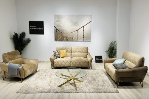 Salons 06 personnes en velours Beige – Image 2