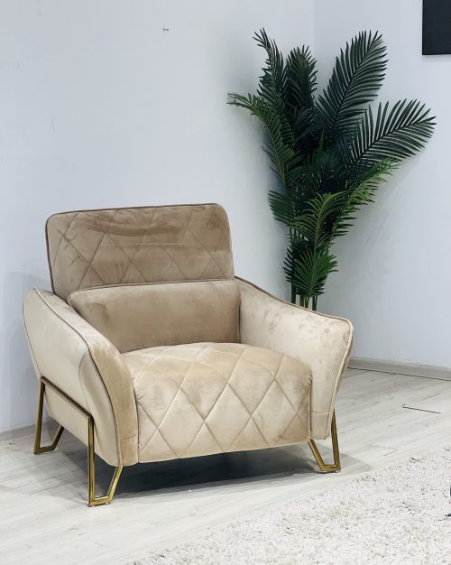 Salons 06 personnes en velours Beige – Image 6