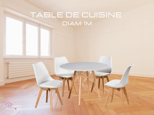 Table de cuisine Rond Diam 100 cm - 04 ch