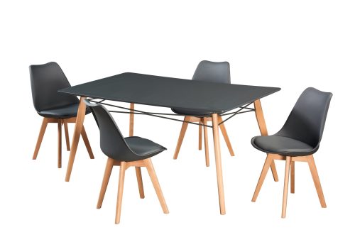 Table de cuisine rectangulaire 120 cm / 70 cm - 04 ch Gris