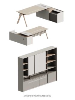 Bureau de luxe +bibliothèque
