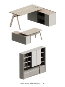 Bureau haute gamme + bibliothèque