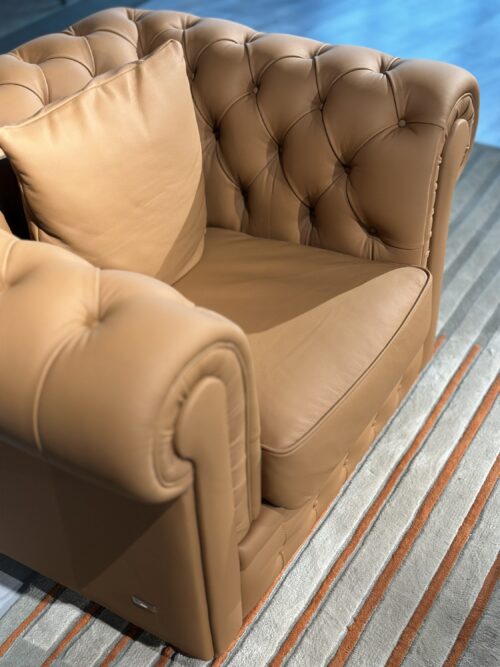Salon 6 places Chesterfield en cuir – Image 5
